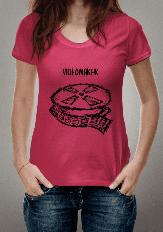 Nome do produto  CAMISETA VIDEOMAKER ROSA