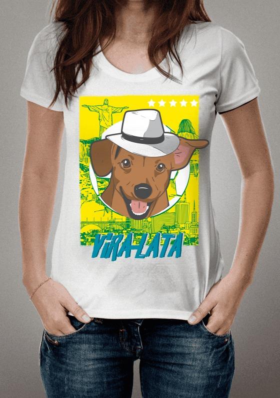 Nome do produto  Camiseta Vita-Lata - o queridinho do Brasil