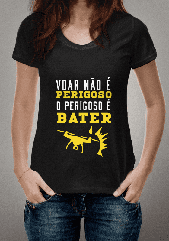 Nome do produto  Camiseta Voar Não é Perigoso, o Perigoso é Bater.