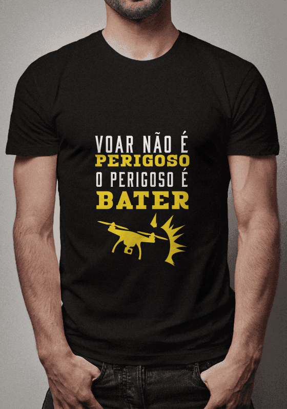 Nome do produto  Camiseta Voar Não é Perigoso, o Perigoso é Bater.