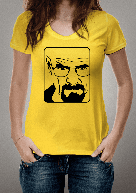 Nome do produto  Camiseta Walter White Breaking Bad Amarela