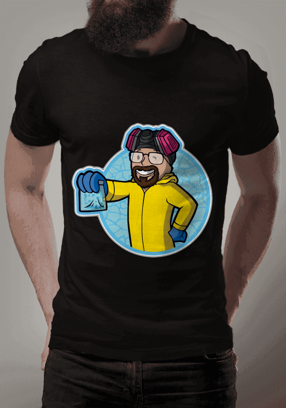 Nome do produto: Camiseta Walter White em Desenho