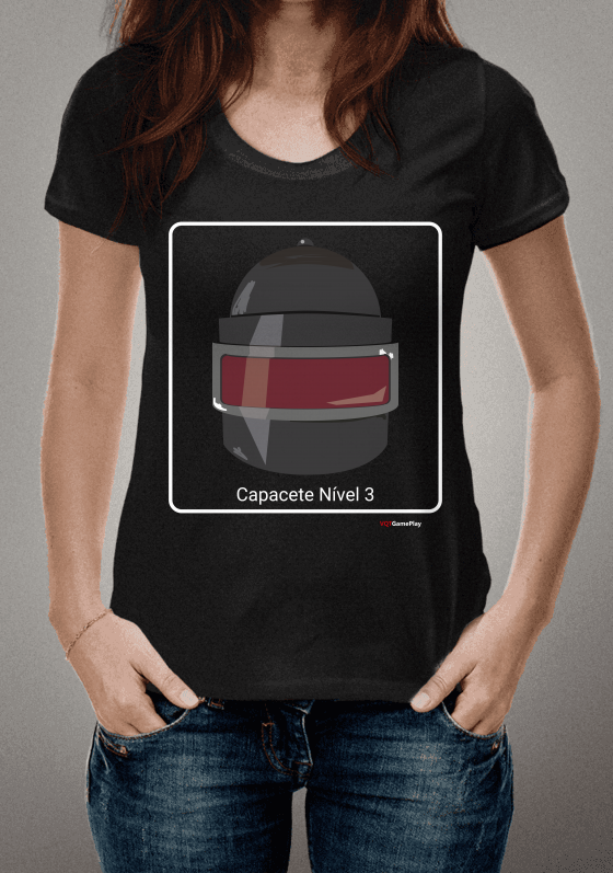 Capacete Nível 3 PUBG e Free Fire - Preto