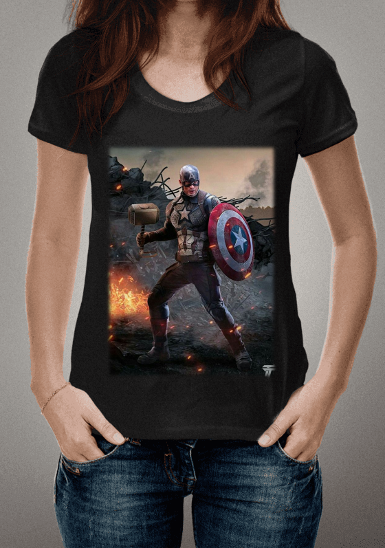 Nome do produto  Capitão America com o martelo do Thor
