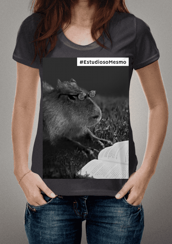 Nome do produto  Capivara estudando