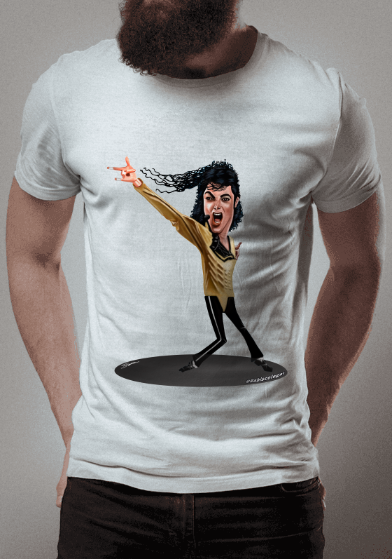 Nome do produto: Caricatura : Michael Jacksom