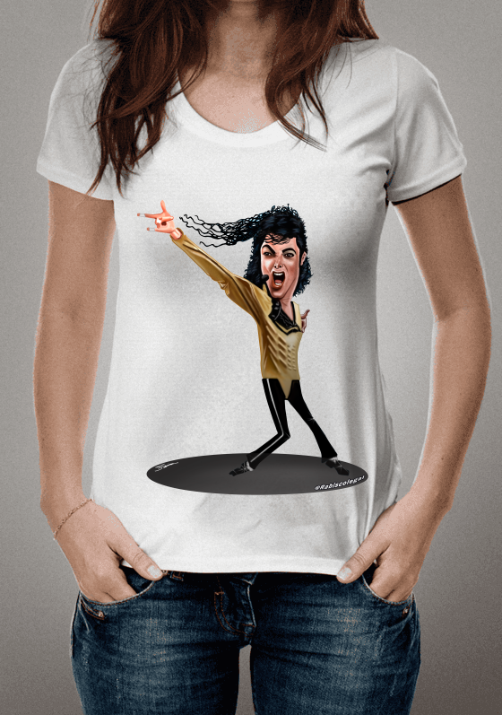 Nome do produto  Caricatura : Michael Jacksom