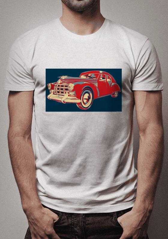 Nome do produto  Carro clássico vintage pop-art