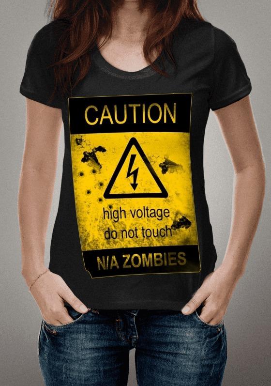 Nome do produto  Caution high voltage do not touch na zombies