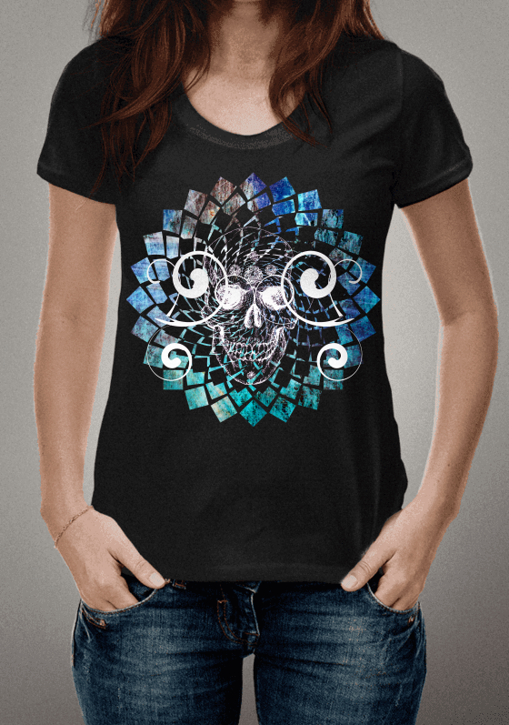 Nome do produto  Caveira Abstrata em linhas