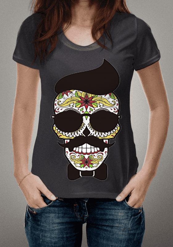 Caveira, Bigode, Óculos.