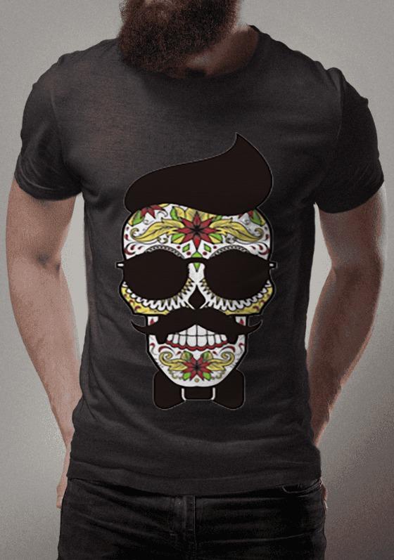 Caveira, Bigode, Óculos.