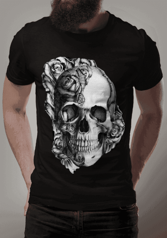 Nome do produto  Caveira com rosas