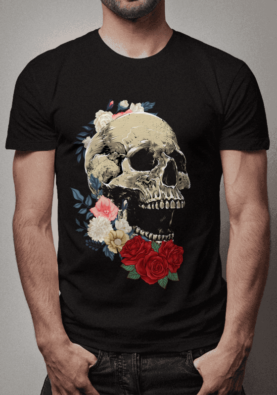 Nome do produto  Caveira e Flores