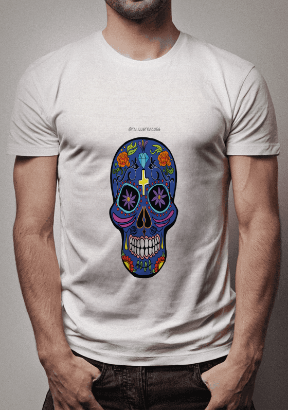 Nome do produto  Caveira Mexicana Azul