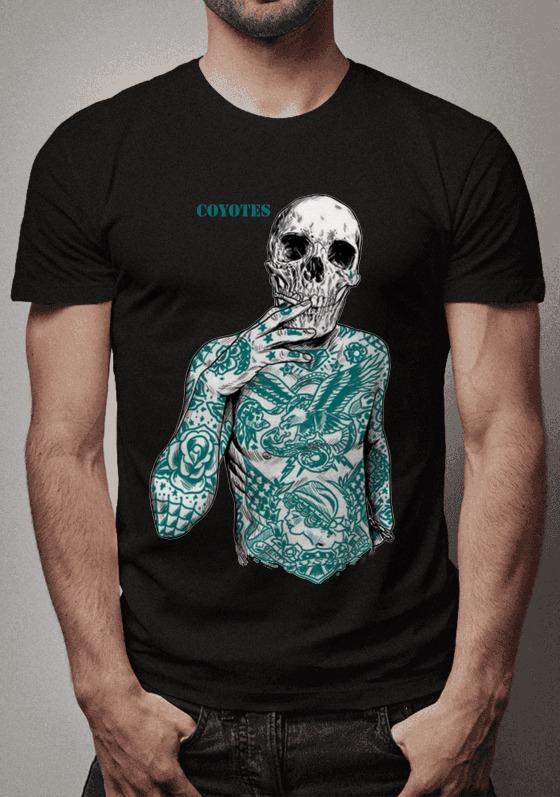 caveira tatuada coyotes