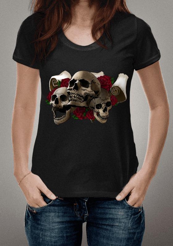 Nome do produto  Caveiras e Rosas
