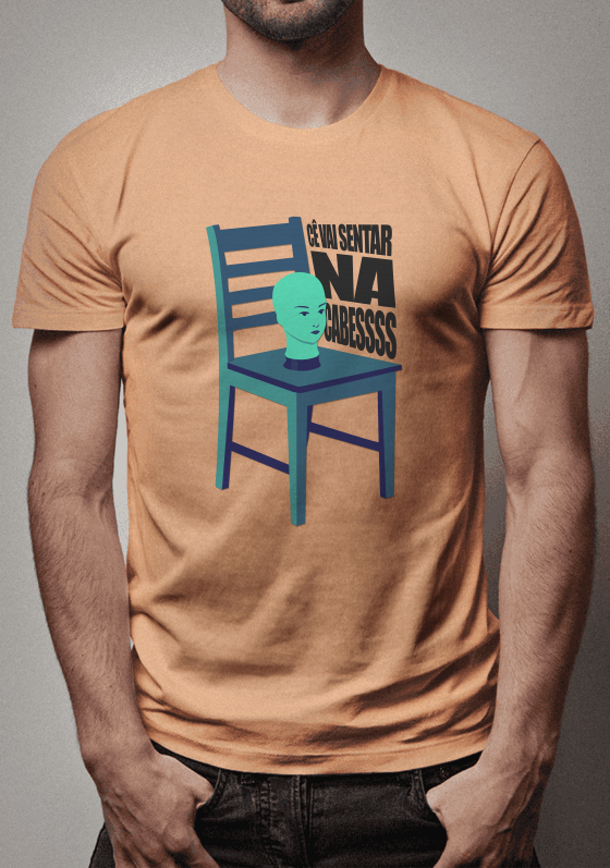 Cê vai sentar na cabesss texto em preto