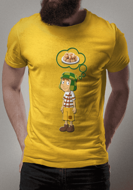 Chaves pensa em churros.