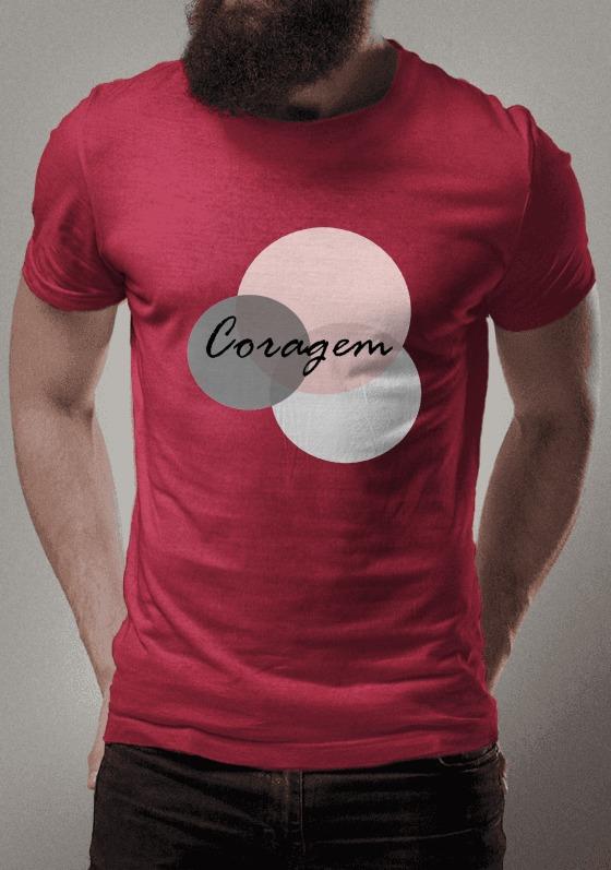 Nome do produto  Coragem círculos rosa