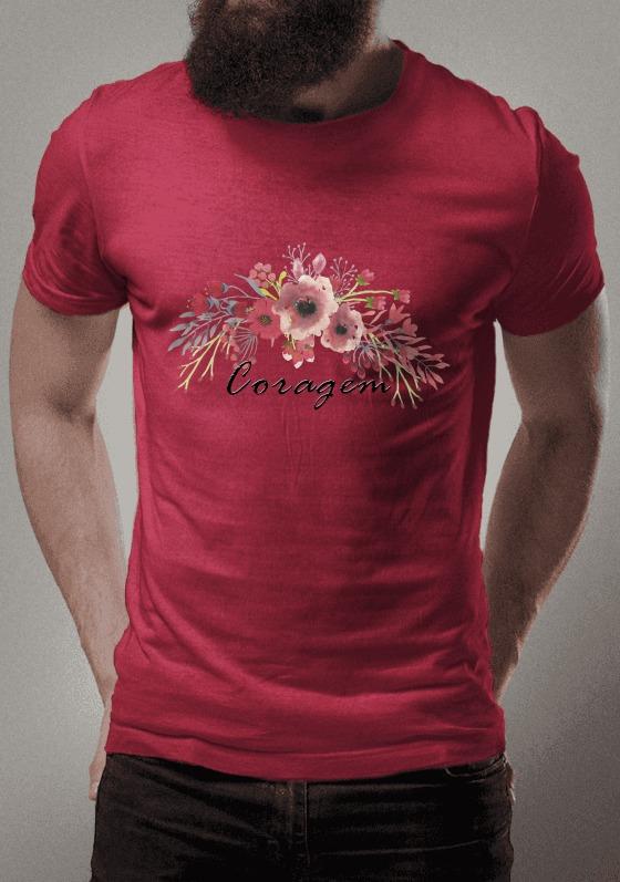 Nome do produto  Coragem flores vermelho estonado
