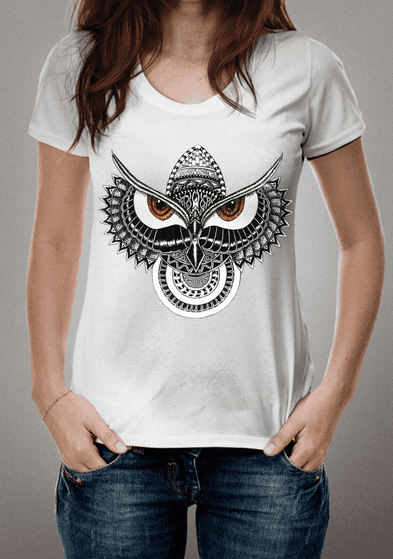 Nome do produto  Coruja Zentangle