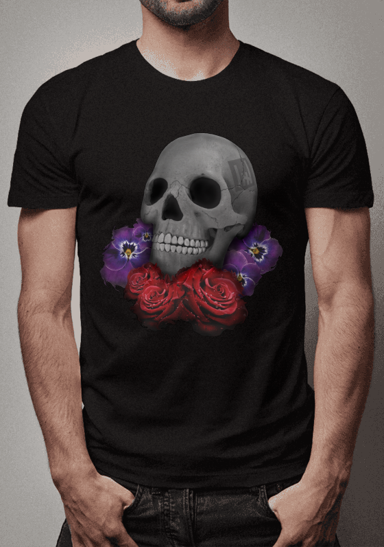 Nome do produto  Crânio e Flores