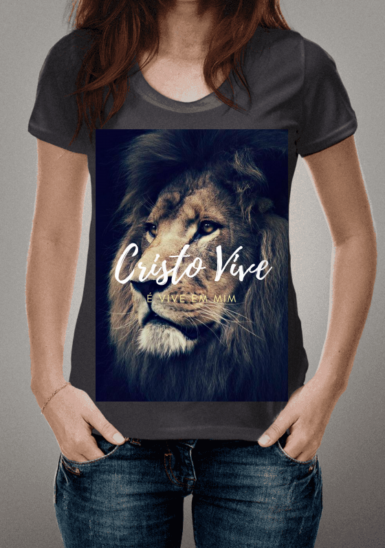 Cristo Vive é Vive Em Mim - Cinza Chumbo
