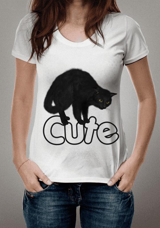 Nome do produto  Cute Cat Black