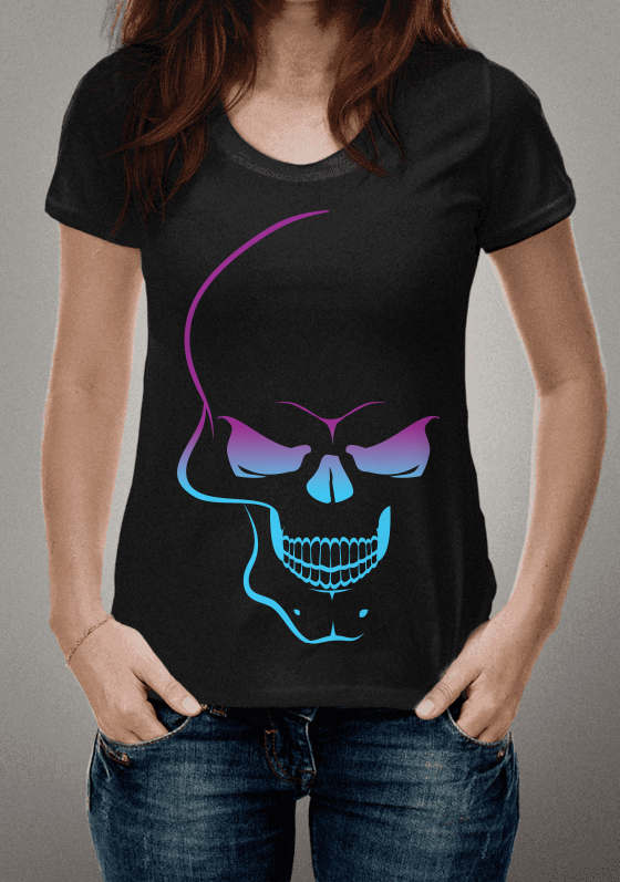 DARK NEON SKULL