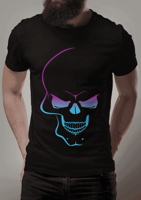 DARK NEON SKULL