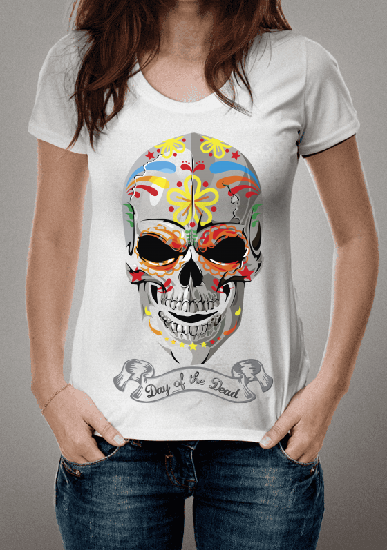 Dia dos Mortos - Caveira Mexicana - Orange