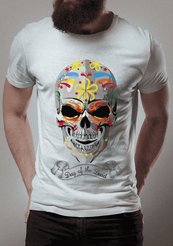 Dia dos Mortos - Caveira Mexicana - Orange