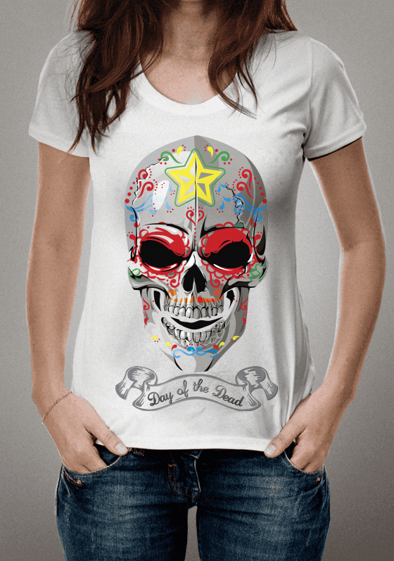 Dia dos Mortos - Caveira Mexicana - Red