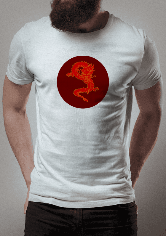 Nome do produto  Dragão Japonês (minimalista)