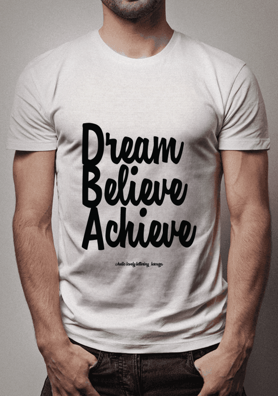 Nome do produto  Dream Believe Achieve
