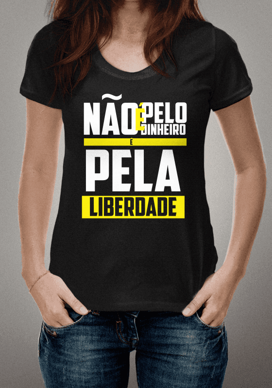Nome do produto  É PELA LIBERDADE - PRETA