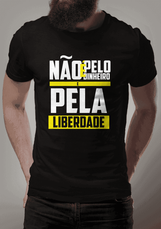 Nome do produto  É PELA LIBERDADE - PRETA