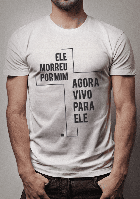 Nome do produto  Ele Morreu por Mim - Preto