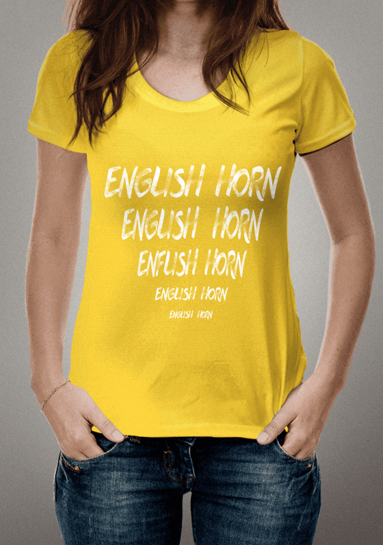 Nome do produto  English Hornext White (Coleção "Music Text")