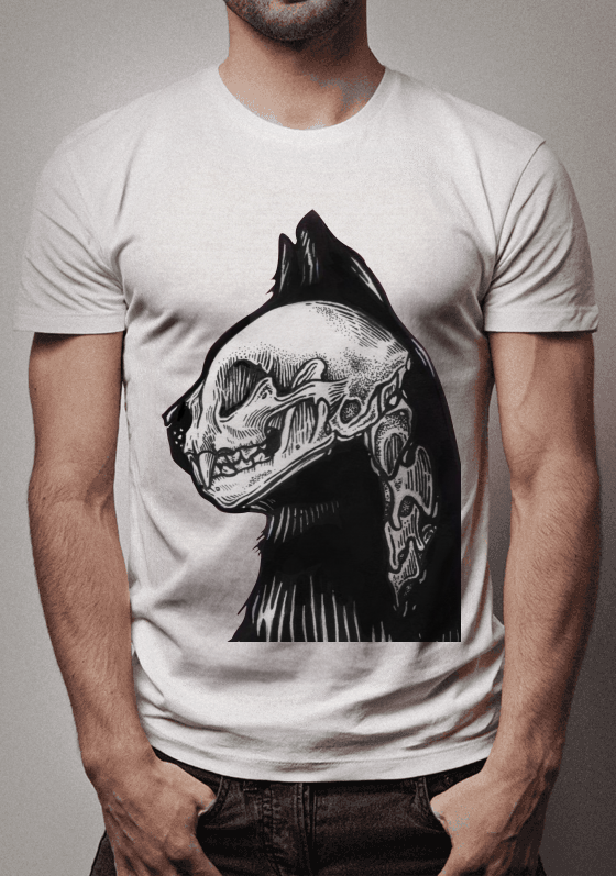 Nome do produto  Estampa esqueleto de gato