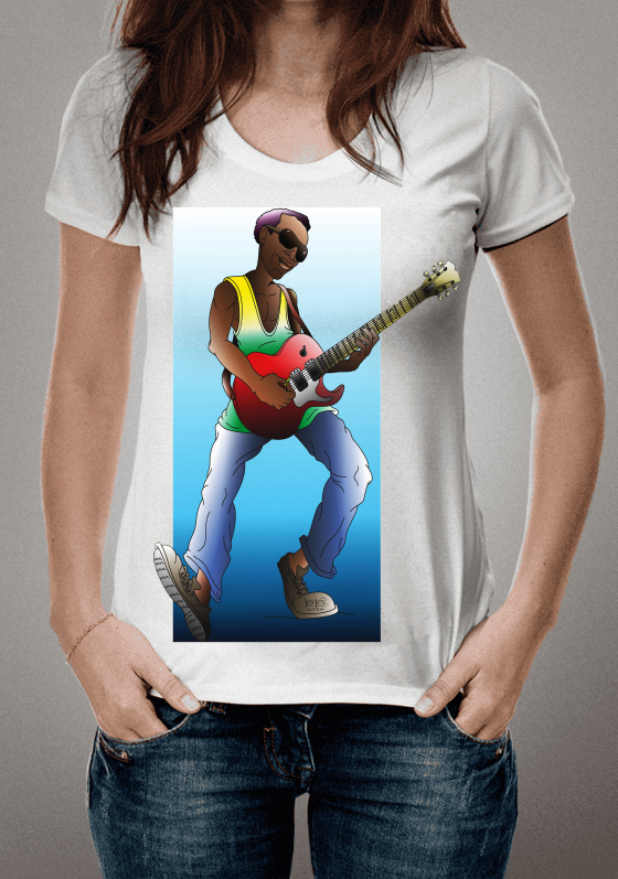 Nome do produto  estampa Guitarrista Reggueiro