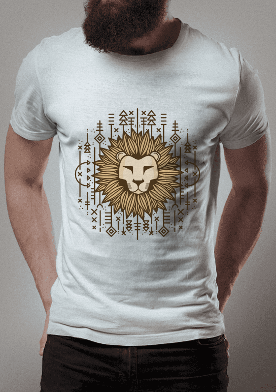 Nome do produto  Estampa Leão Tribal