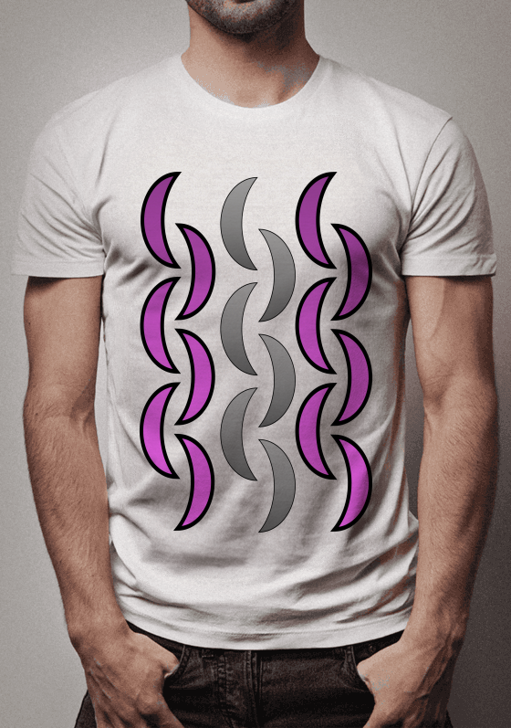 Nome do produto  ESTILOS CamisARTES  100% CRIATIVAS #FORMAS DE LUA COR DE ROSA E CINZA