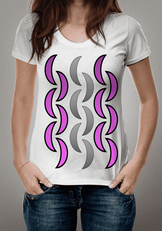 Nome do produto  ESTILOS CamisARTES  100% CRIATIVAS #FORMAS DE LUA COR DE ROSA E CINZA