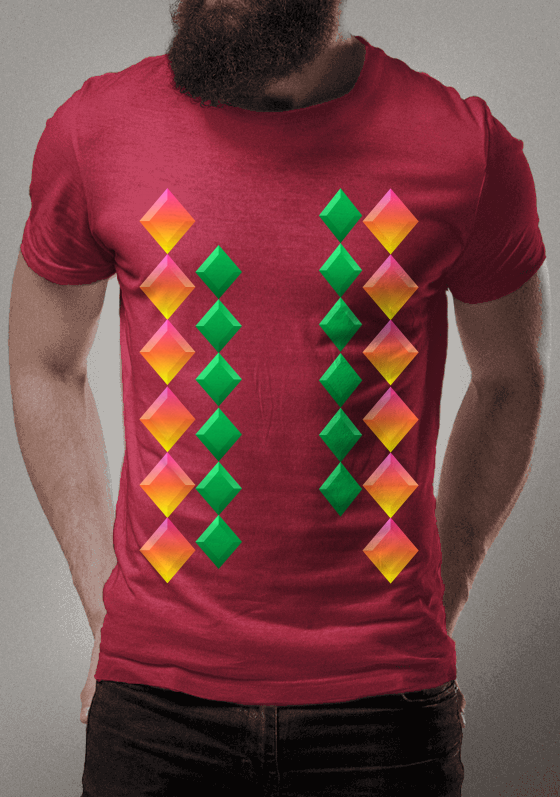 Nome do produto  ESTILOS CAMISARTES ESTAMPA 100% CRIATIVAS #FORMAS GEOMETRICA  VERDE E  CORES  MESCLADA
