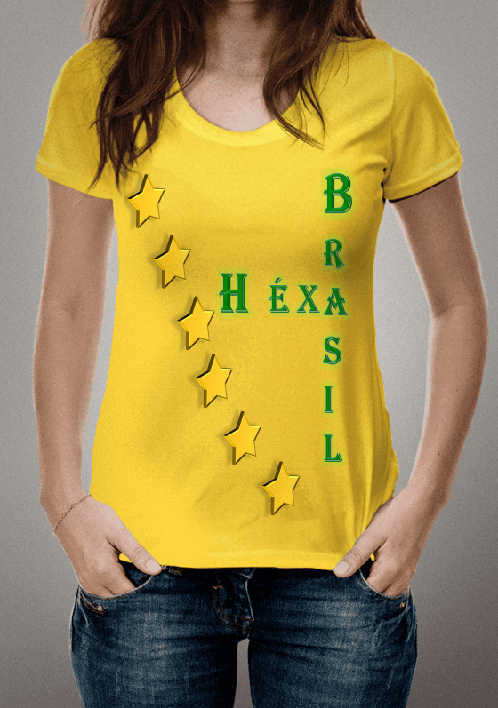 Nome do produto  #ESTILOS_CAMISARTES#BRASIL#É#HEXÁ#2018# COPA DO MUNDO