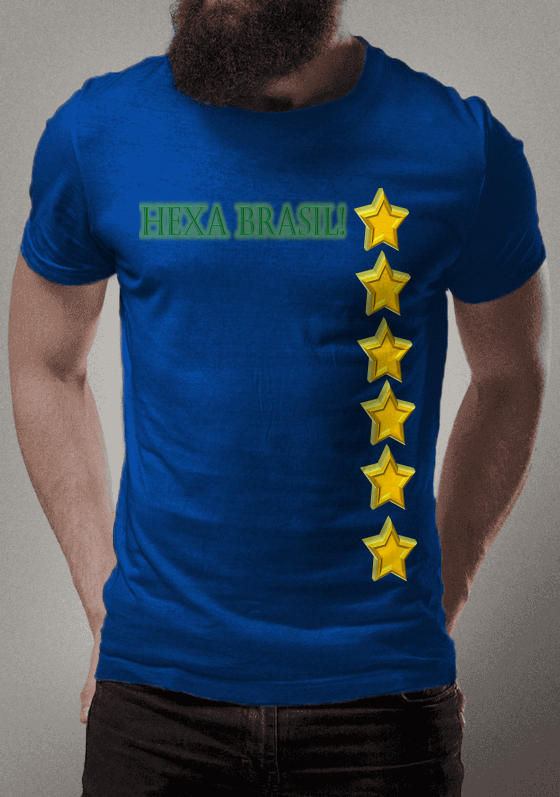 Nome do produto  #ESTILOS_CAMISARTES#BRASIL#É#HEXÁ#2018# COPA DO MUNDO