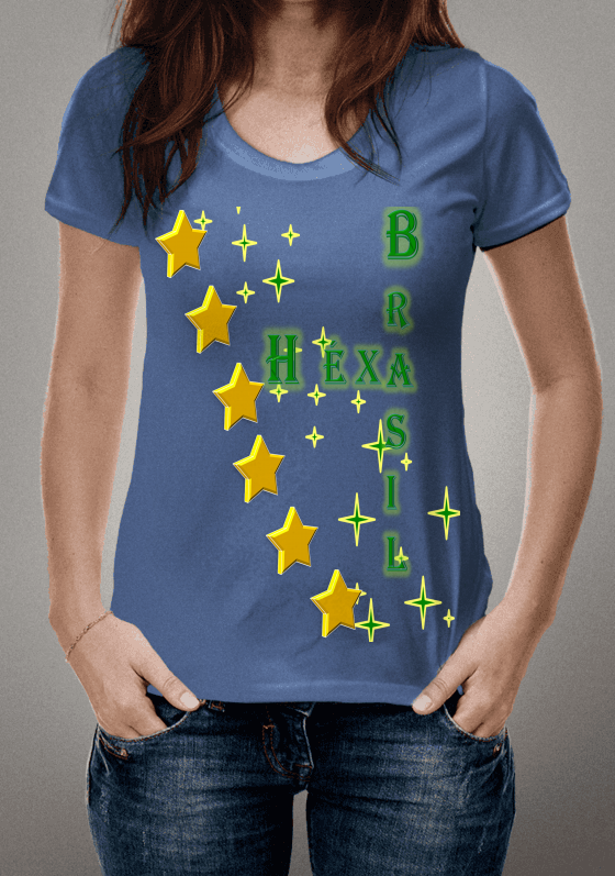 Nome do produto  #ESTILOS_CAMISARTES#BRASIL#É#HEXÁ#2018# COPA DO MUNDO