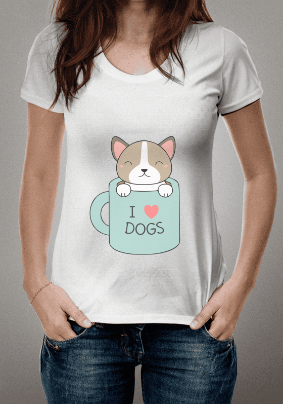 Eu amo cachorros.